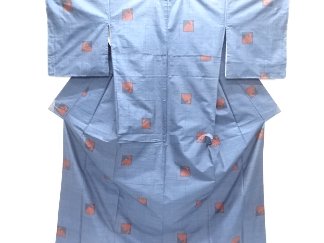 JAPANESE KIMONO / DORO OSHIMA TSUMUGI / WOVEN ARISUGAWA PATTERN / 9MARUKI